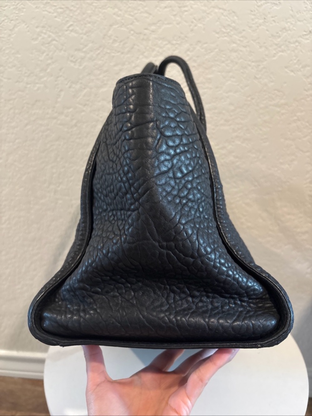 MCM Textured Black Leather Structured Tote - Picture 14 of 15